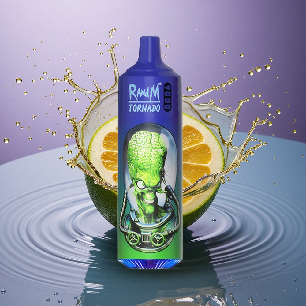 RandM Fumot Tornado 9000 Puffs Pán Modrý s Batériou 850 mAh a Tekutinou 18 mL