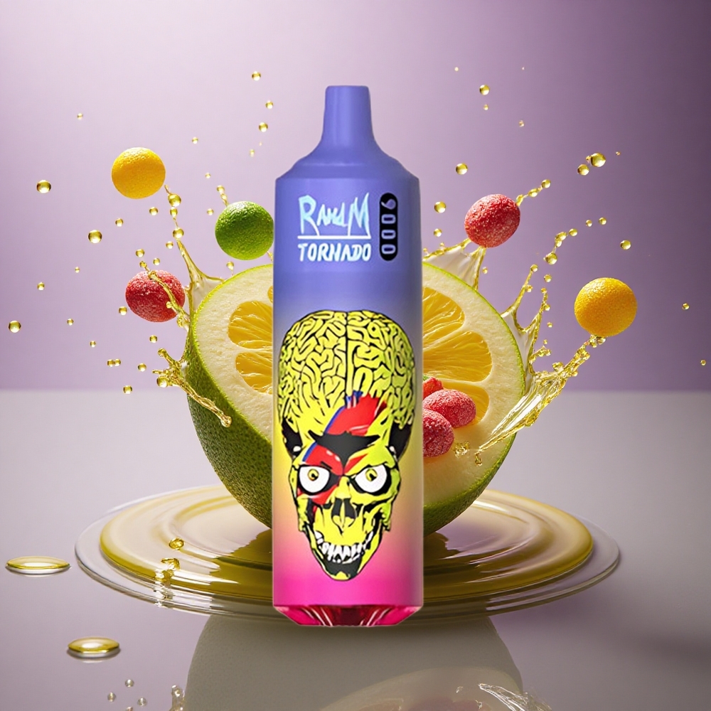 RandM Fumot Tornado 9000 Puffs Skittles 850 mAh 18 mL Mesh Coil