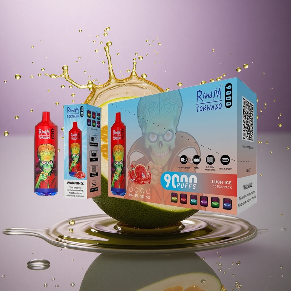 RandM Fumot Tornado 9000 Puffs Ľadový Mätový Výbuch s 18 mL a 850 mAh