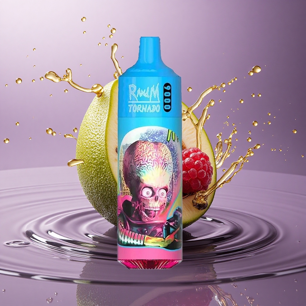 RandM Fumot Tornado 9000 Puffs Čučoriedka Kyslá Malina s 18 mL E-kvapalinou a Mesh Cievkou