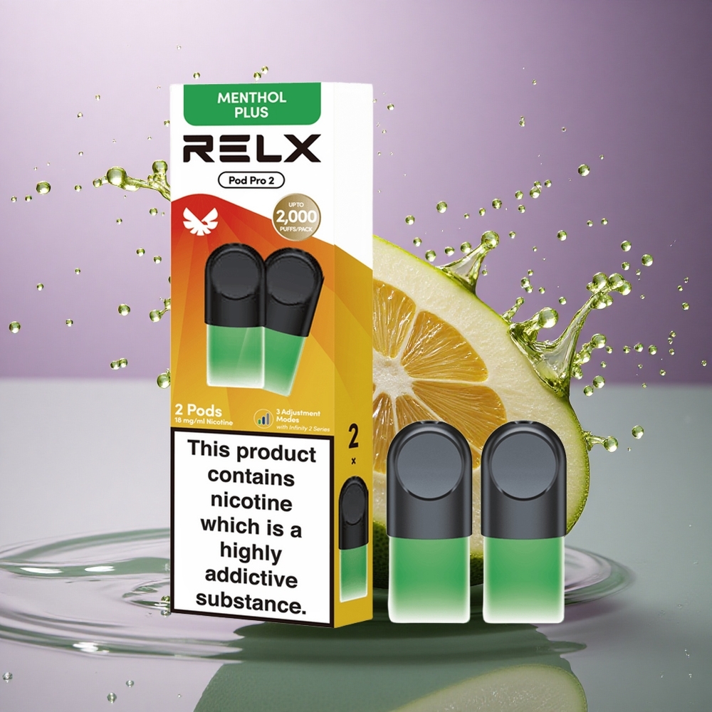 Relx Pod Pro 2 Vape Device Mäta-Mentol Plus 18mg/ml Nikotín 1,9ml 3 Režimy (5,5W/6,5W/8W)