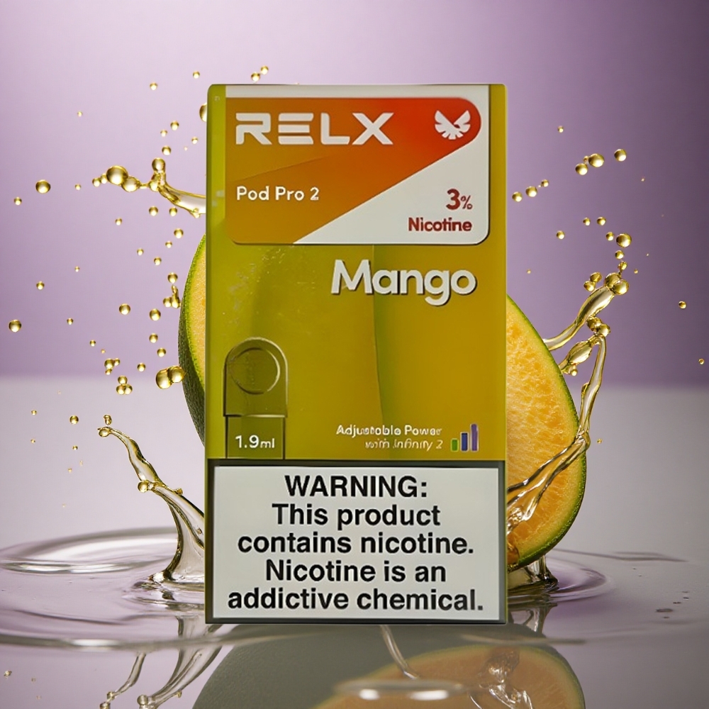 Relx Pod Pro 2 Vape Device Mango Ľad 30mg/ml nikotínu, 1,9ml, 3 napäťové režimy
