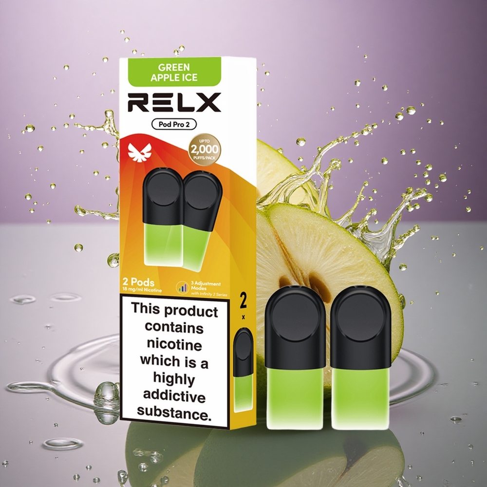 Relx Pod Pro 2 Vape Device Zelené Jablkové Ľadové 18mg/ml nikotínu, 1.9ml, 3 režimy