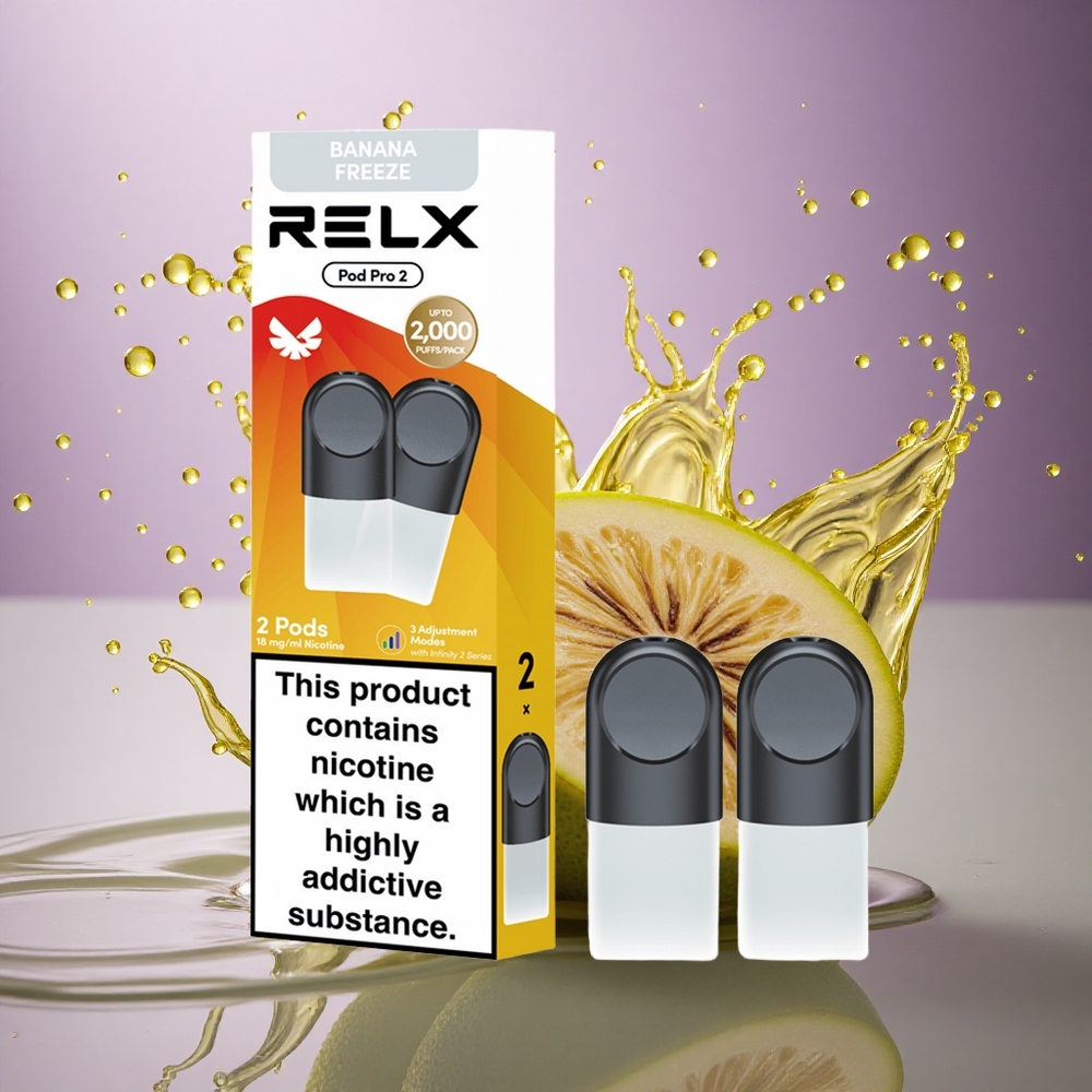 Relx Pod Pro 2 Vape Device Zmrzlina-Bananový Dezert 18mg/ml nikotínu, 1.9ml, 3 režimy
