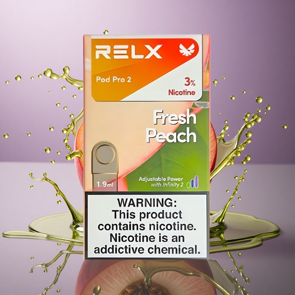 Relx Pod Pro 2 Vape Device Čerstvá Broskyňa 30mg/ml nikotínu, 1,9ml, 3 režimy (5,5W/6,5W/8W)