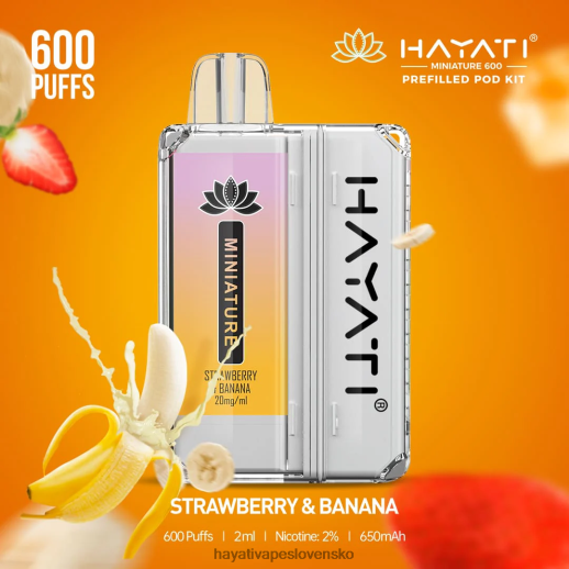 Hayati Miniature 600 podstavcov - 042ZXR45 Hayati Vape Flavours jahoda & banán