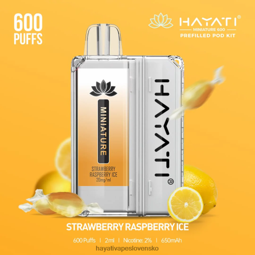 Hayati Miniature 600 podstavcov - 042ZXR47 Hayati Vapes Wholesale jahoda malina ľad
