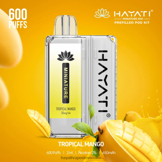 Hayati Miniature 600 podstavcov - 042ZXR49 Hayati Flavour List tropické mango