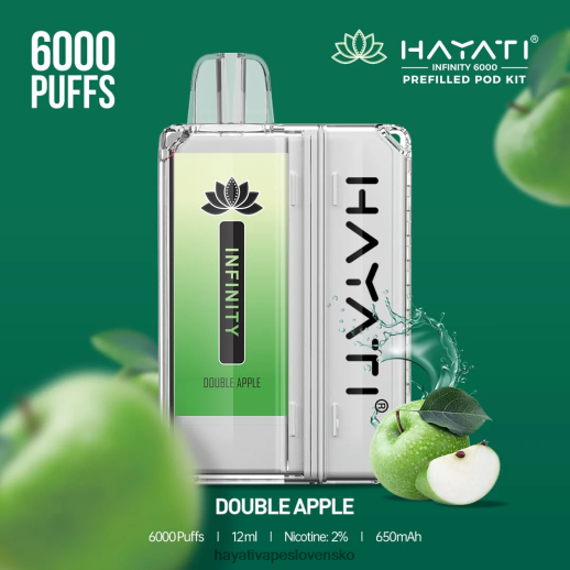 Hayati Infinity Súpravy 6000 pod - 042ZXR146 Hayati Vape Near Me dvojité jablko