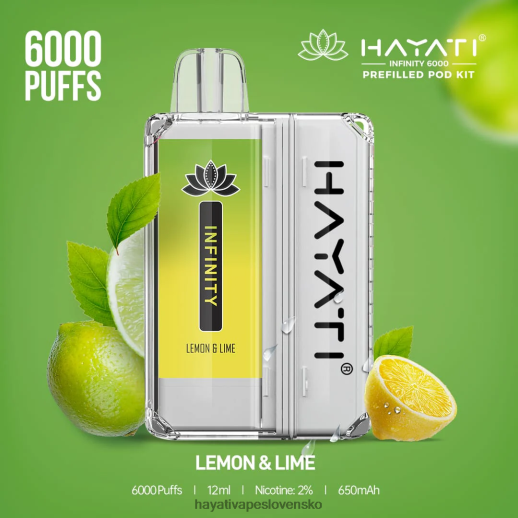 Hayati Infinity Súpravy 6000 pod - 042ZXR153 Hayati Vape Slovensko citrón limetka