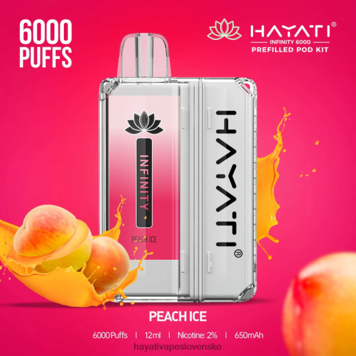Hayati Infinity Súpravy 6000 pod - 042ZXR155 Hayati Vape Flavours broskyňový ľad