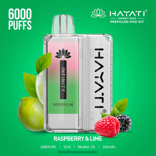 Hayati Infinity Súpravy 6000 pod - 042ZXR157 Hayati Vapes Wholesale malina & limetka