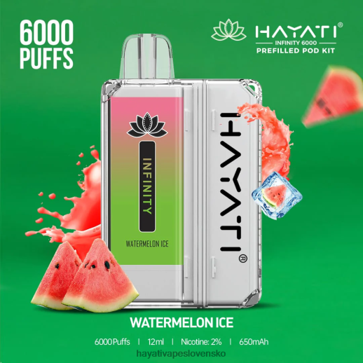 Hayati Infinity Súpravy 6000 pod - 042ZXR164 Hayati Vape Price melónový ľad
